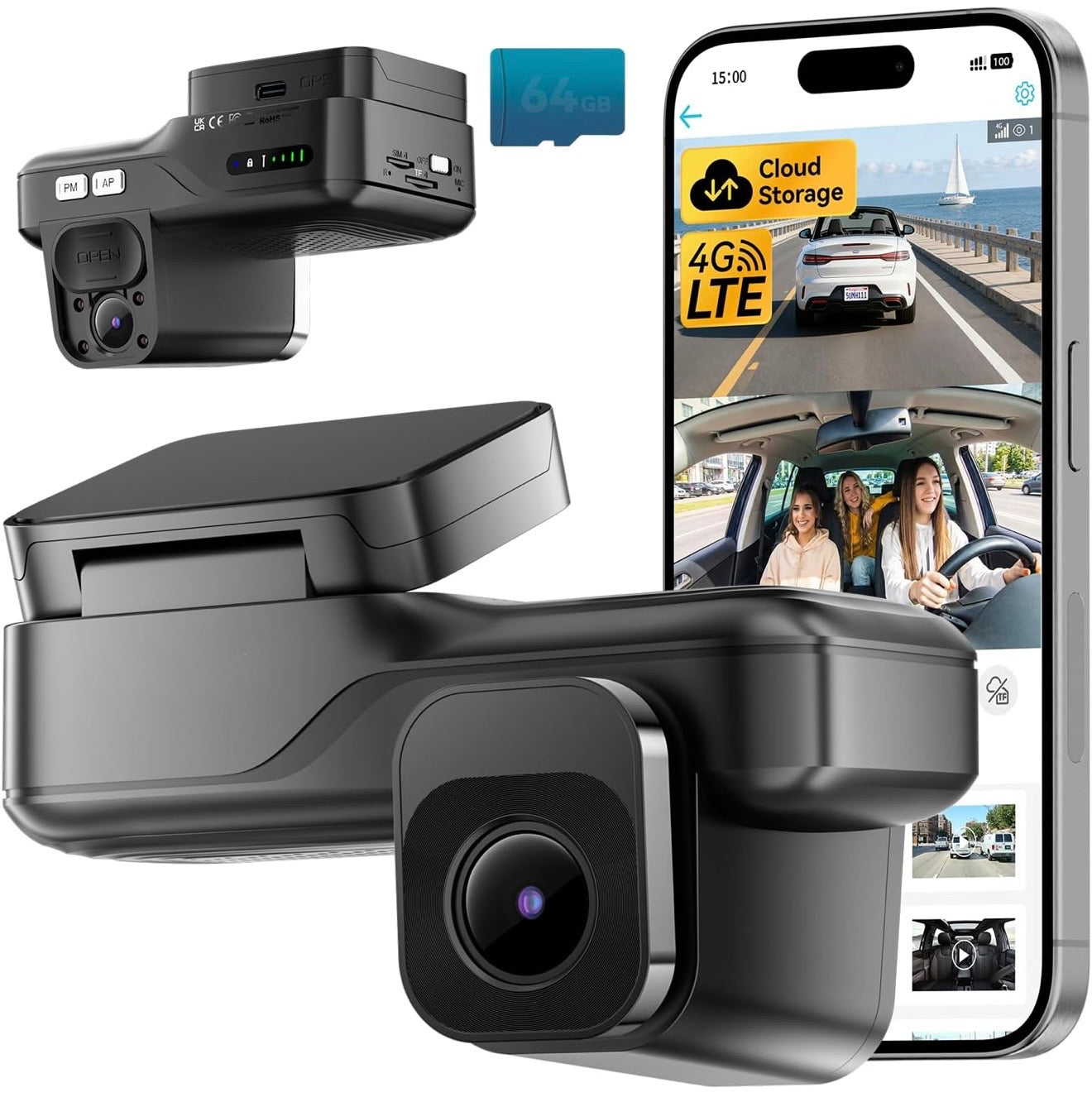 MMV3 Front & Inside LTE 4G Dashcam