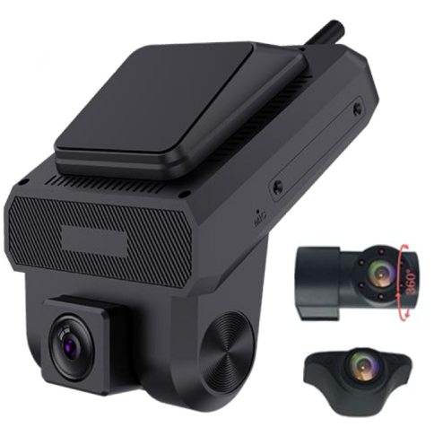 Kasava 3-Channel Dash Cam – TfL Approved with Interior, Front & Rear Cameras + Free 1st Year Subscription